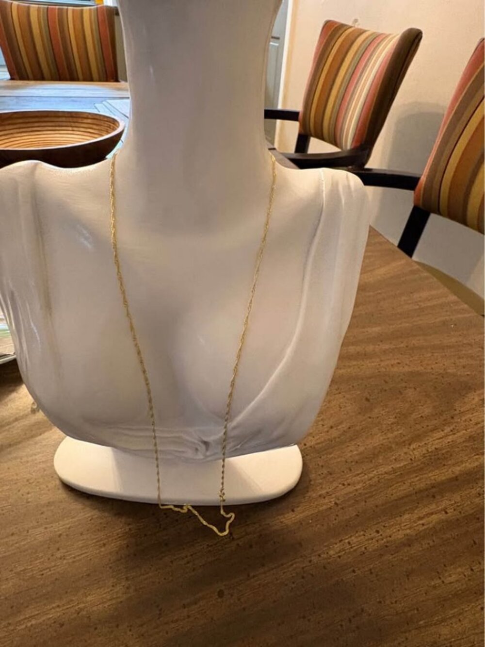 24 inch Singapore chain, gold over 925 sterling silver, 1mm, 2.1 grams